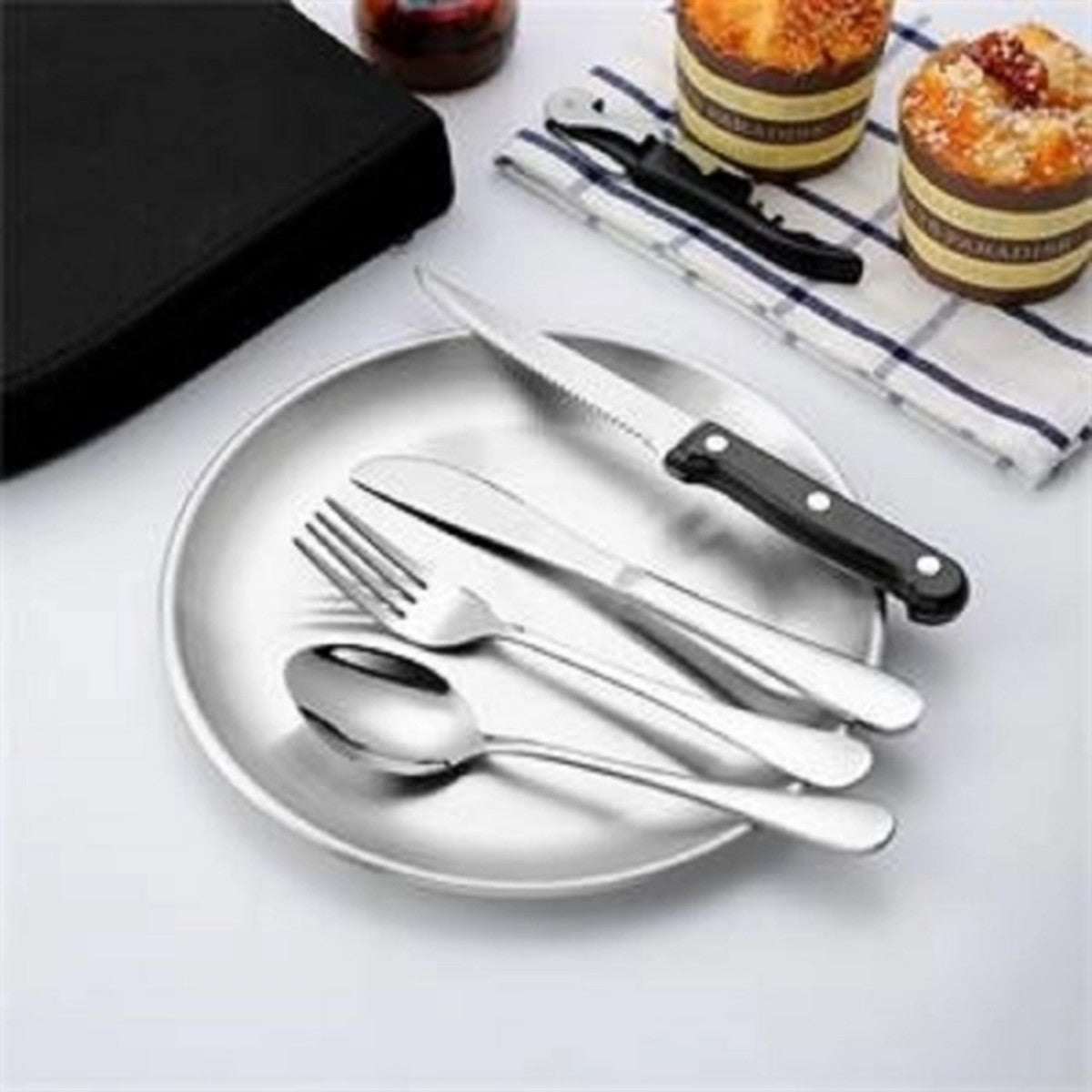 HUPSTL843 Stainless Steel Portable Utensil Cutlery Set