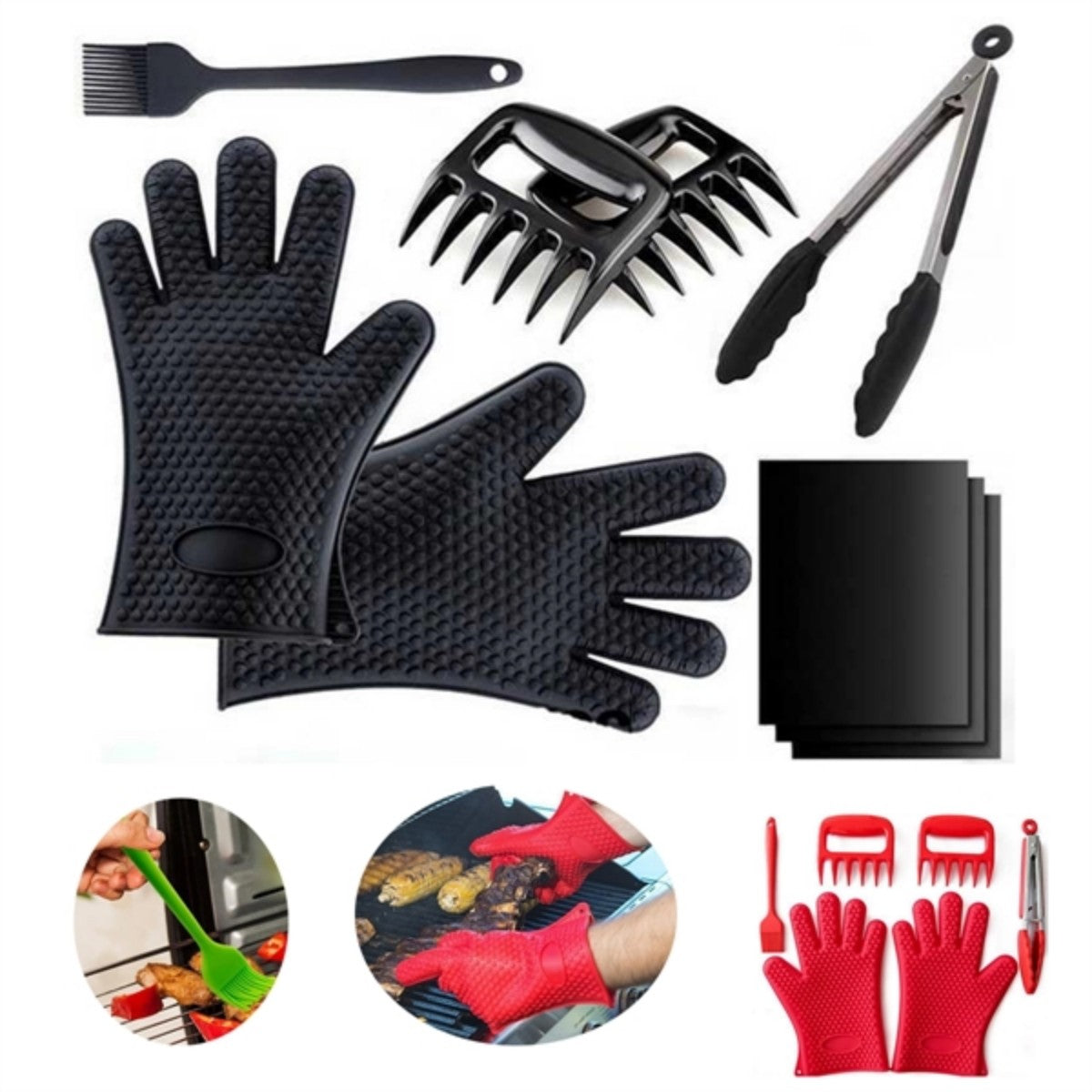 HUPSTL851 Grill Smoker Barbecue Accessories Tools Set