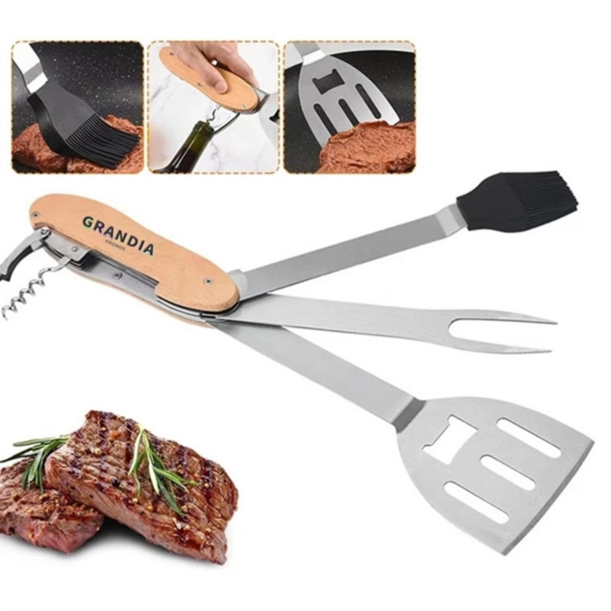 HUPSTL853 5-in-1 BBQ Grilling Tool