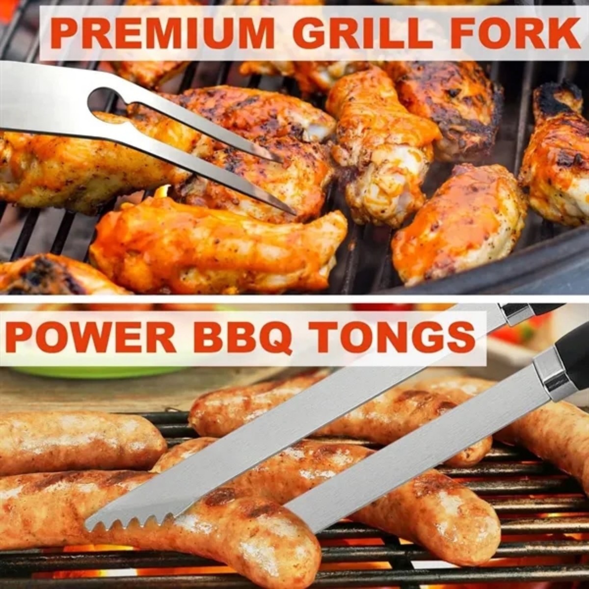 HUPSTL854 Stainless Steel Barbeque Grilling Tool Set with Carry Bag