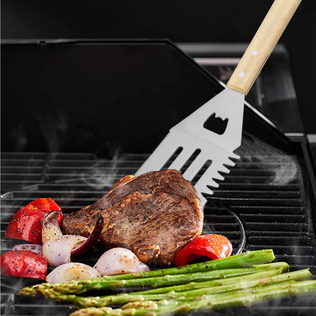 HUPSTL855 Multifunction 4-in-1 Grill Spatula