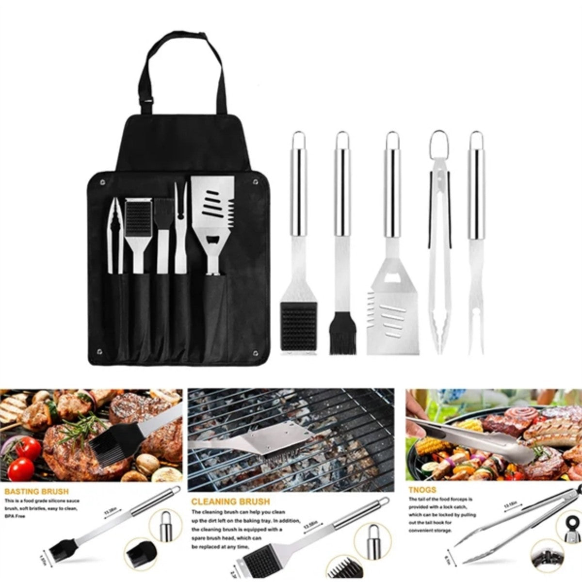 HUPSTL860 Barbecue 6 Pieces Accessories Kit