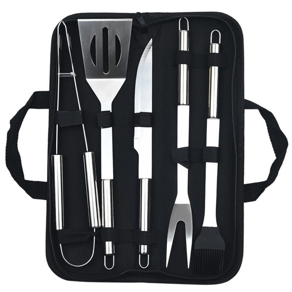 HUPSTL867 9 Piece Outdoor Stainless Steel BBQ Tool Set