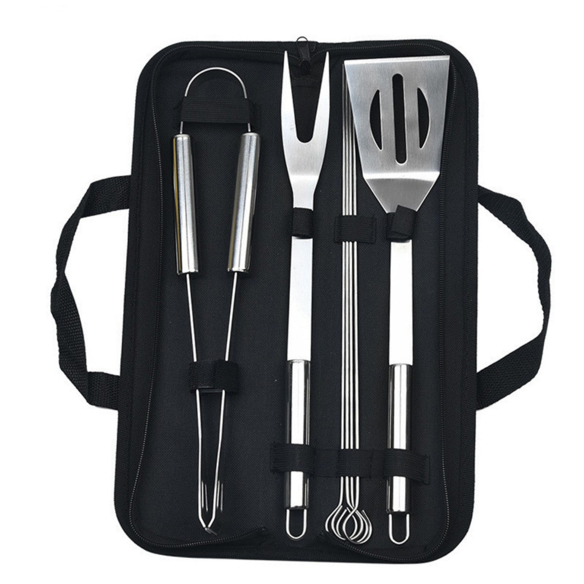 HUPSTL867 9 Piece Outdoor Stainless Steel BBQ Tool Set