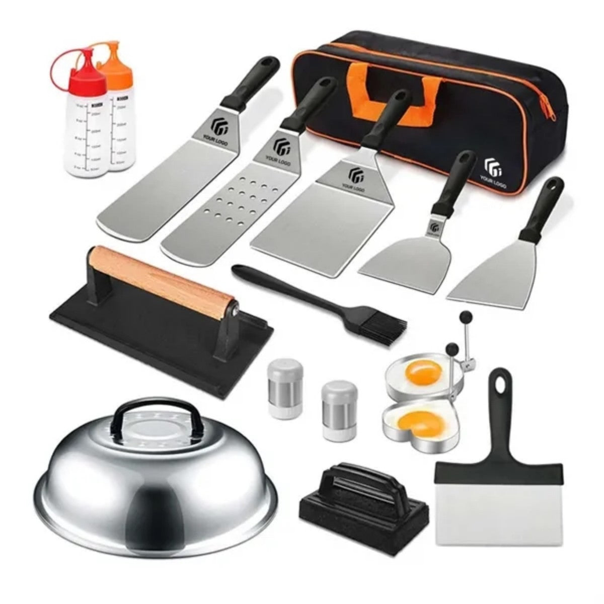 HUPSTL868 17-Piece Outdoor BBQ Blackstone Griddle Accessories Kit