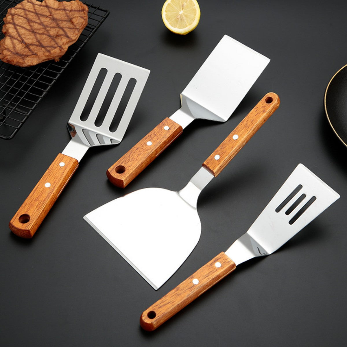 HUPSTL894 BBQ Spatula Fork Cooking Kit