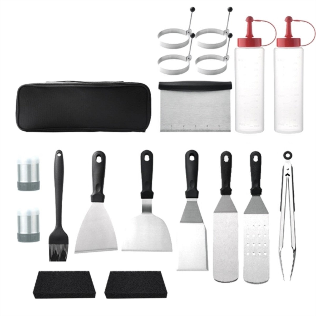HUPSTL895 18 Pcs Camping Bbq Grill Tools Set