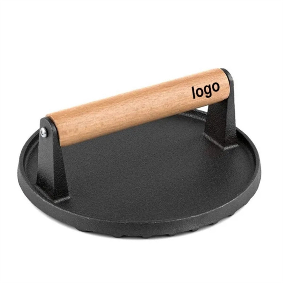 HUPSTL899 Round Heavy-Duty Cast Iron Smash Bacon Press
