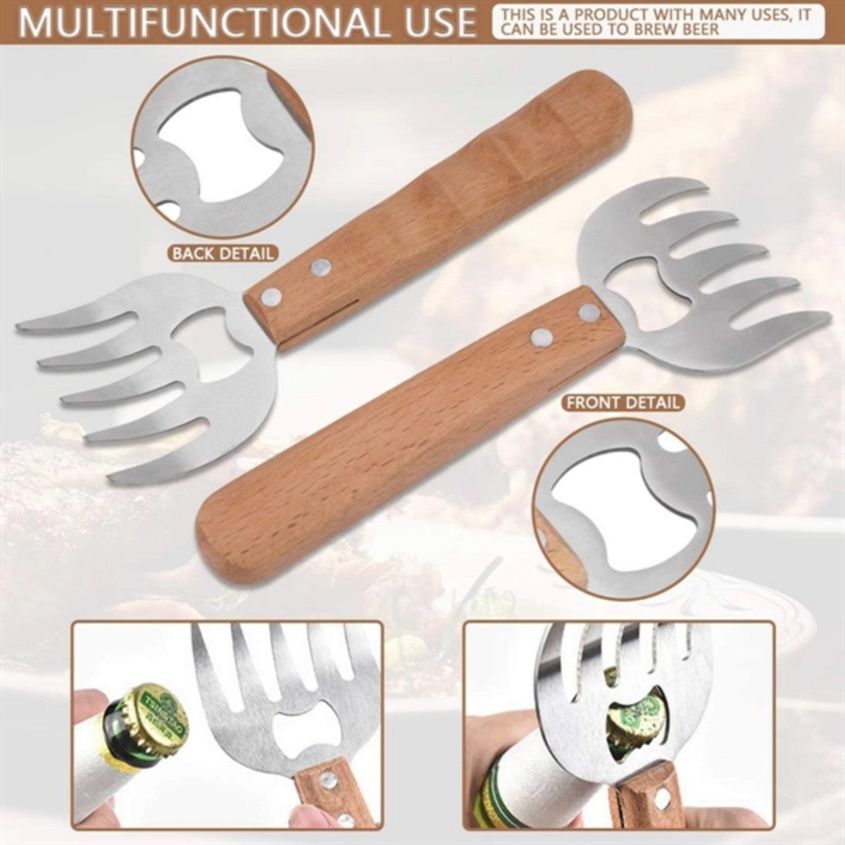 HUPSTL900 1PCS BBQ Meat Separator Fork
