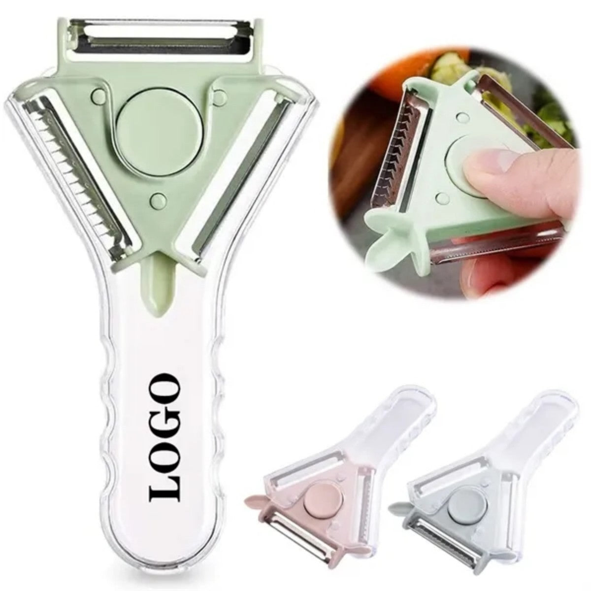 HUPSTL903 3-in-1 ABS Stainless Steel Vegetable Peeler Fruit Cutter