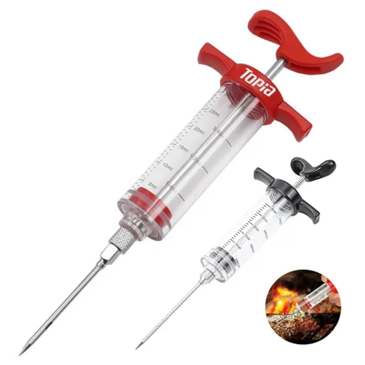 HUPSTL904 Kitchen Marinade Injector with Measurement Markings