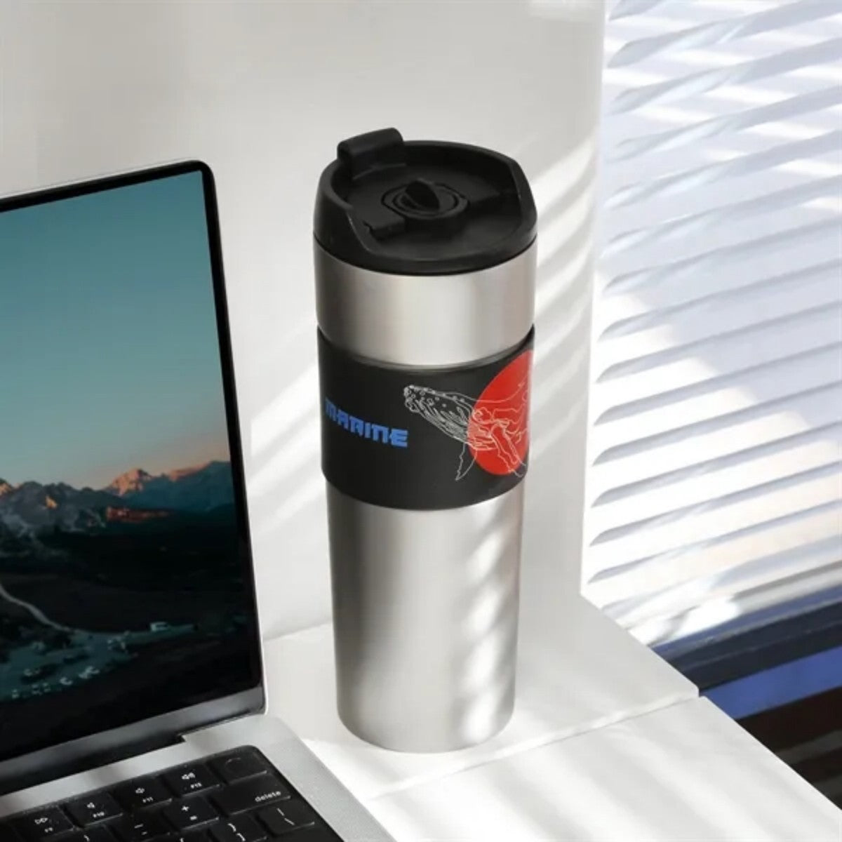HUPSTL927 French Presso Stainless Coffee Tumbler