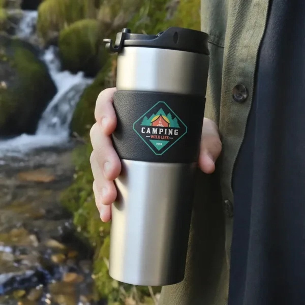 HUPSTL927 French Presso Stainless Coffee Tumbler