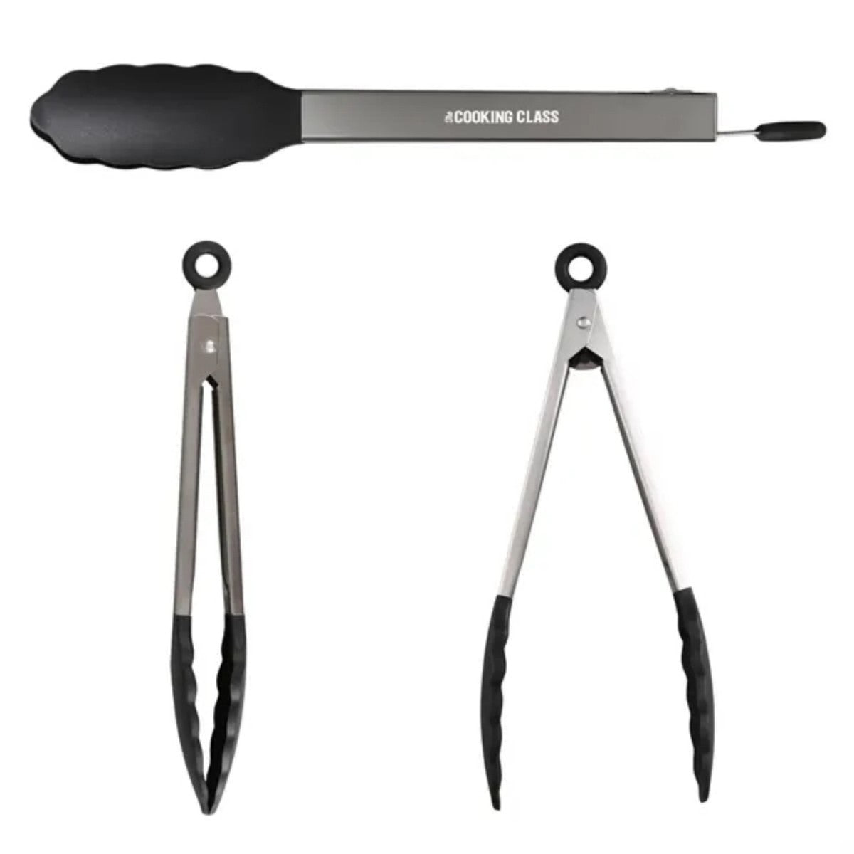 HUPSTL938 Stainless & Silicone Tongs