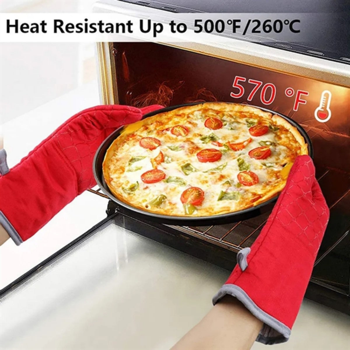 HUPSTL944 In Stock Oven Kitchen Mitts High Heat Resistant Glove