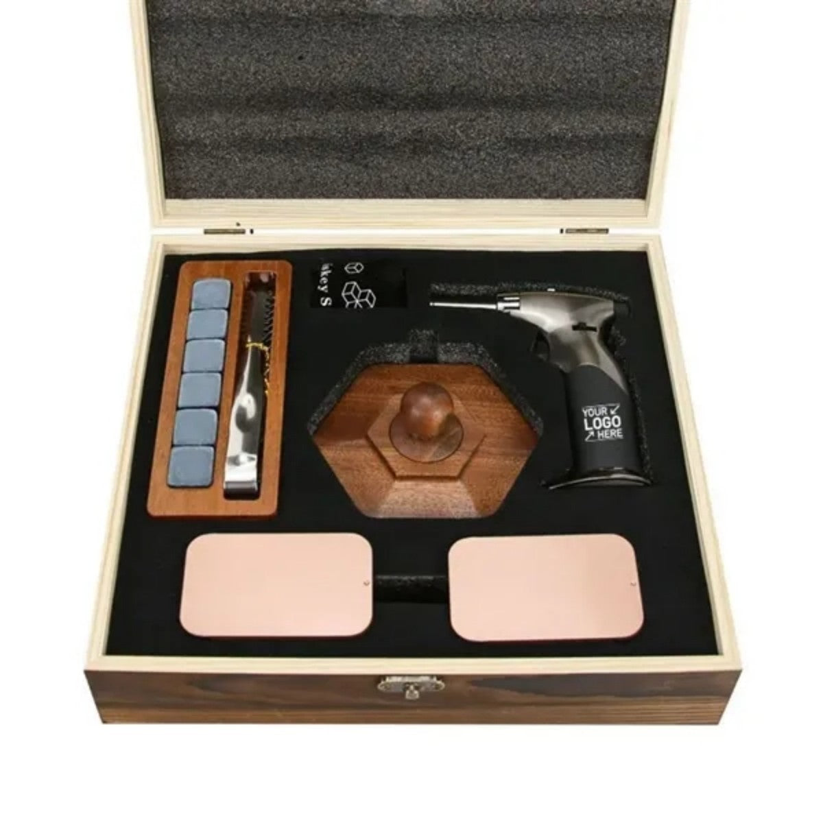 HUPSTL945Cocktail Smoker Kit with Torch Ice Stone