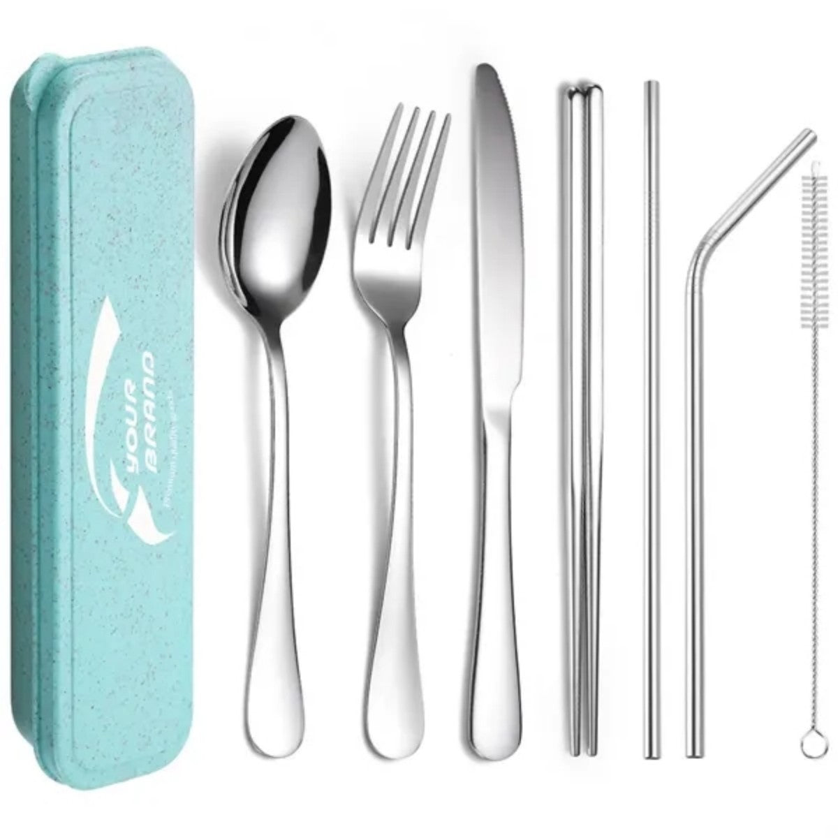 HUPSTL950 Portable Utensils Set with Case Stainless Steel Reusable