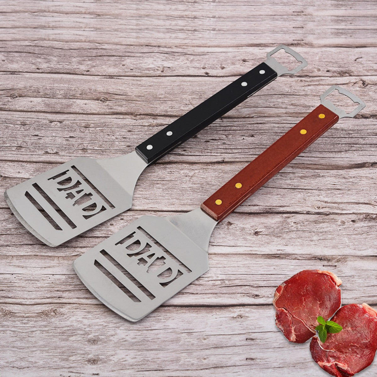 HUPSTL955 2-in-1 BBQ Frying Spatula with Bottle Opener