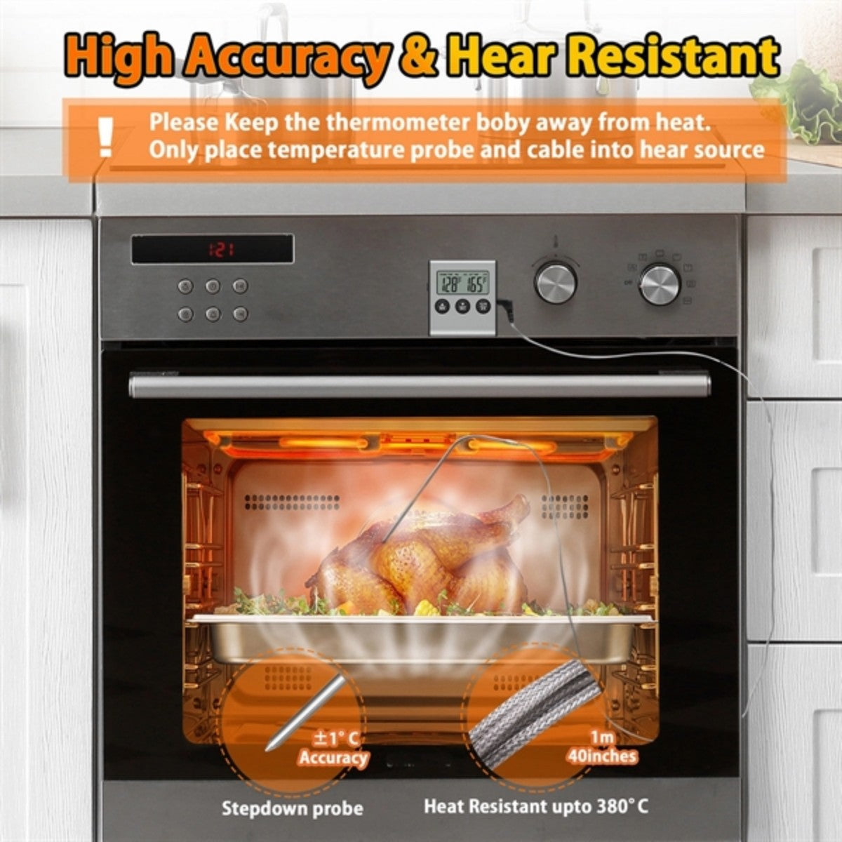 HUPSTL972 Kitchen Lcd Digital Food Thermometer