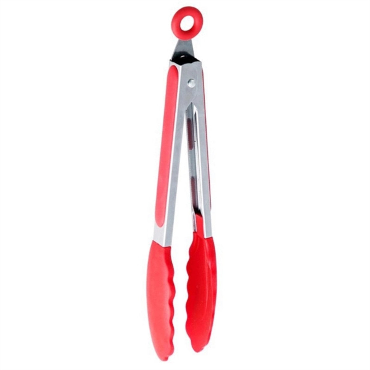 HUPSTL981 Stainless Steel Locking Kitchen Tongs With Silicone Tips Set