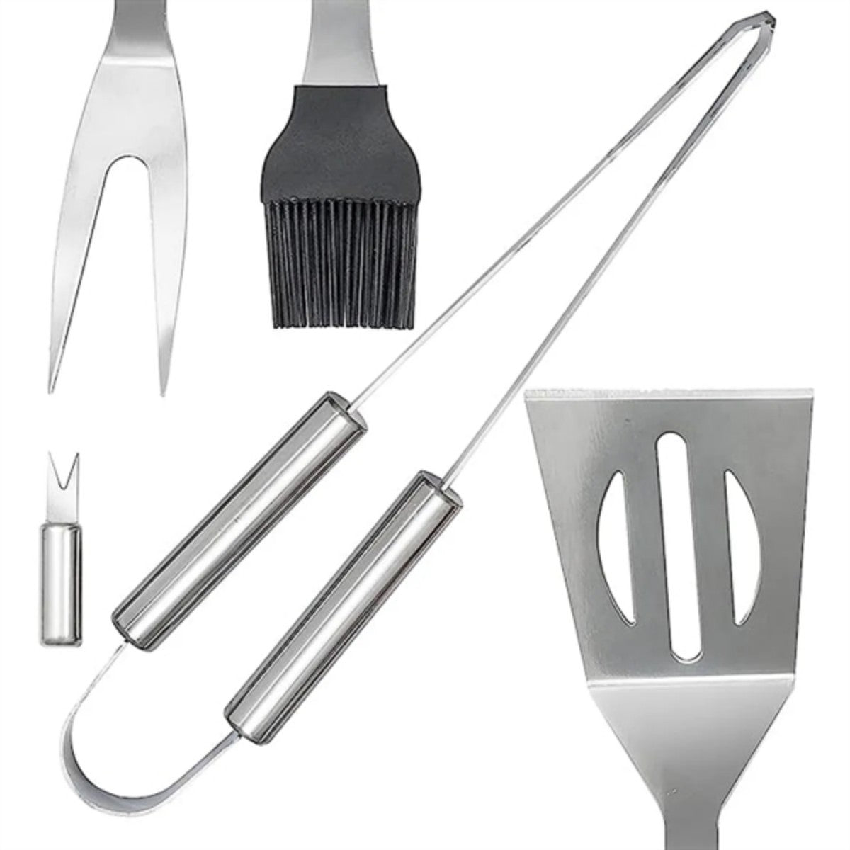 HUPSTL984 9 Packs Stainless Steel BBQ Grill Tool Set With Storage Bag