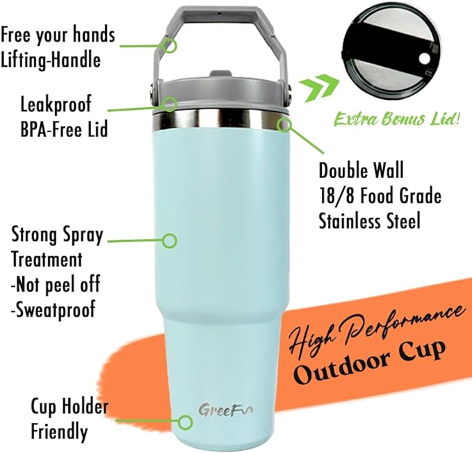 NW002 30 Oz Stainless Steel Travel Mug Tumblers withScrew Lid