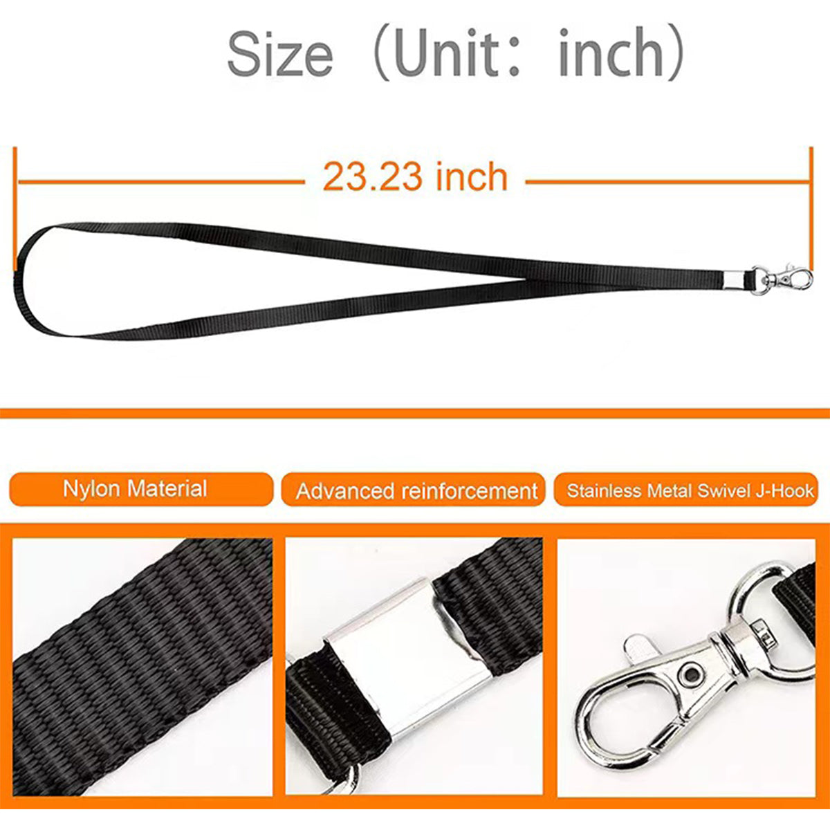 SUPSAS111 Black Neck Lanyard