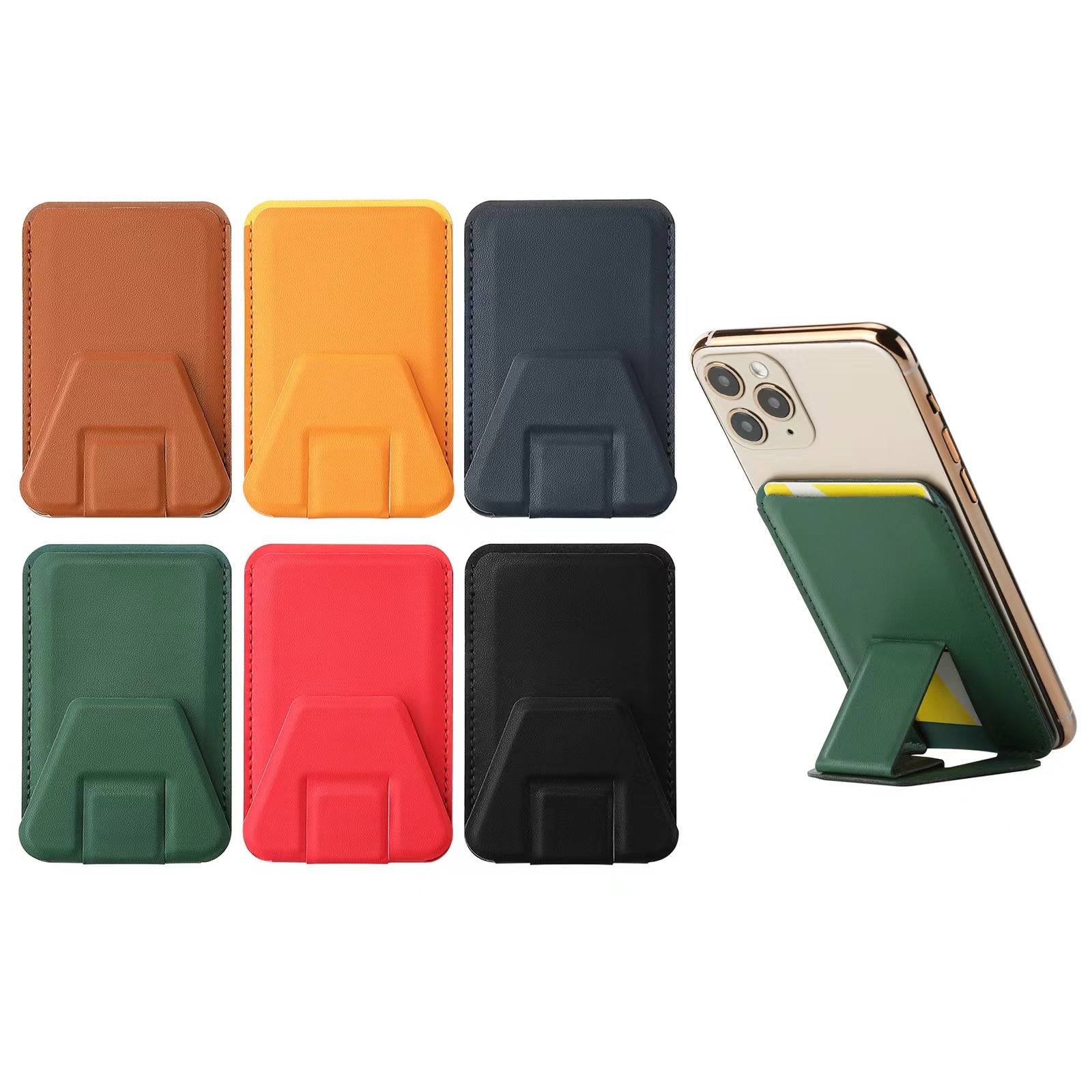 SUPSAS148 Telefonkartenhalter aus Leder mit Ständer