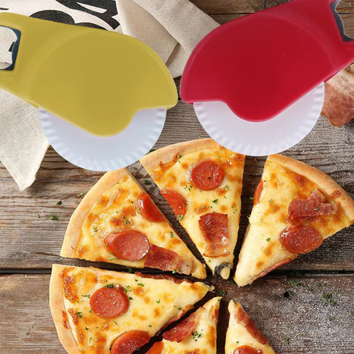 SUPSAS185 Pizza Cutter Wheel with Bottle Opener
