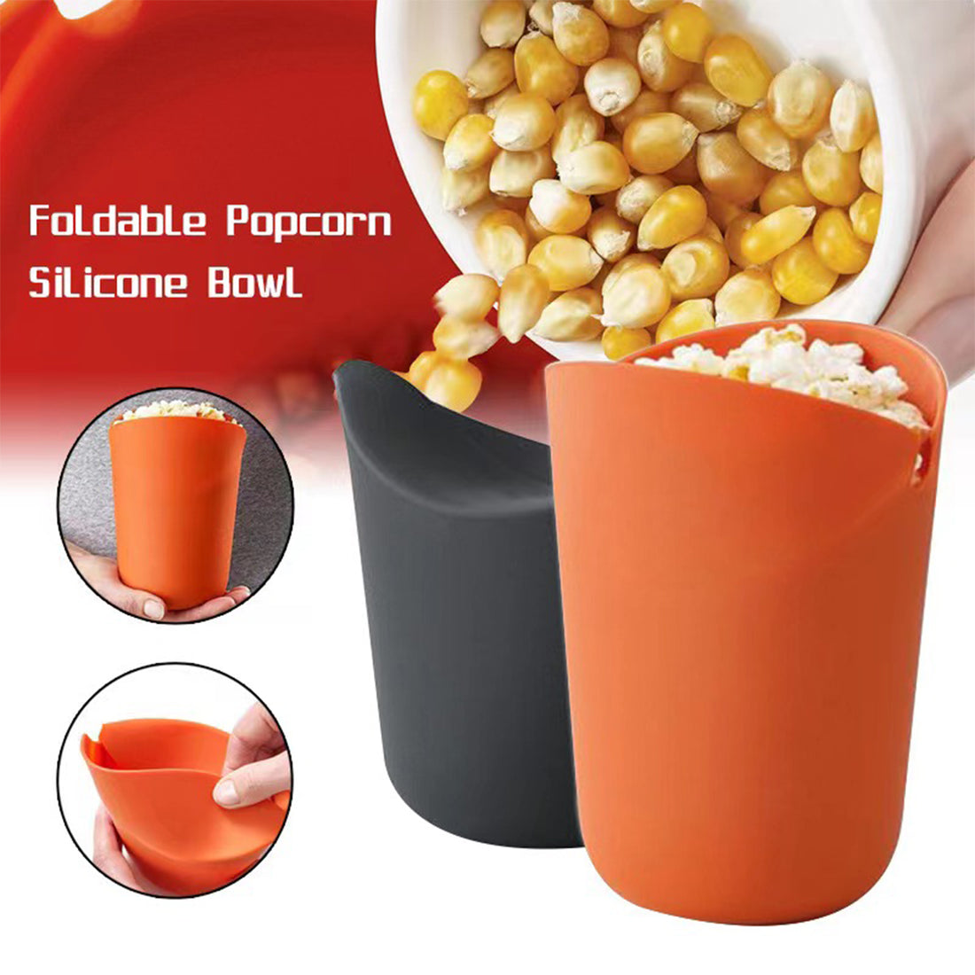 SUPSAS197 Popcorn-Silikonschalen