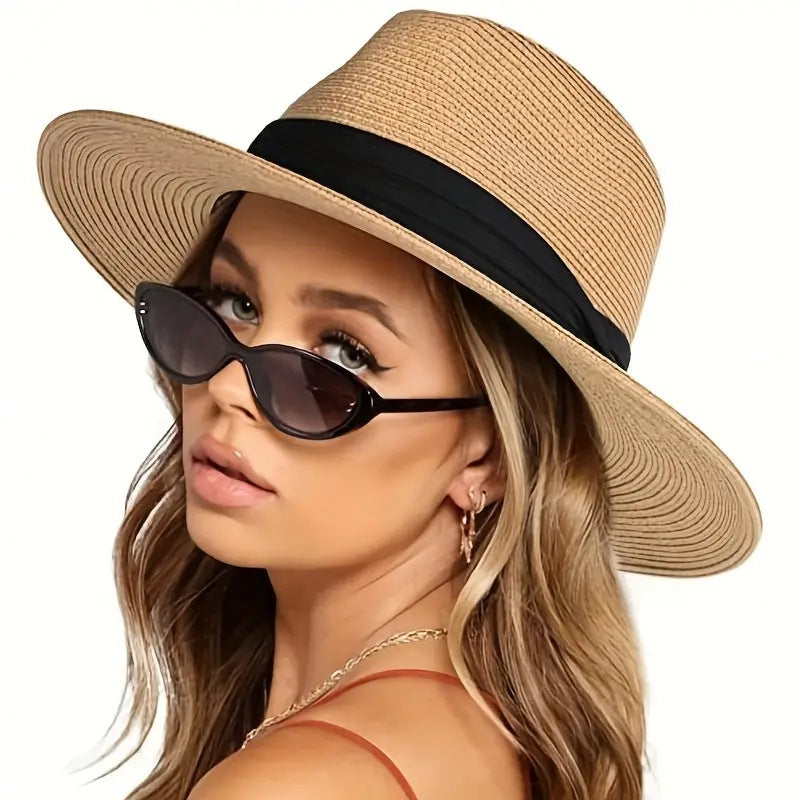 SUPSAS199 Straw Fedora Hat