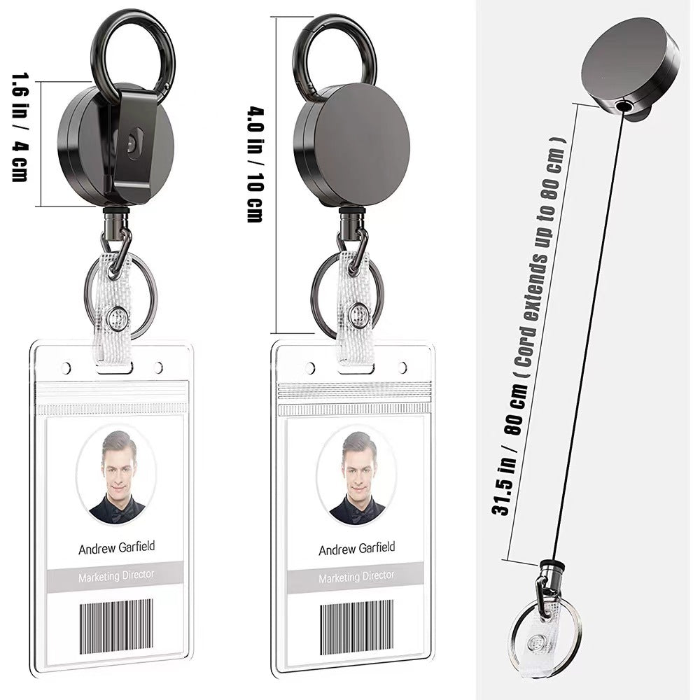SUPSAS54 Heavy Duty Metal Retractable Badge Holders