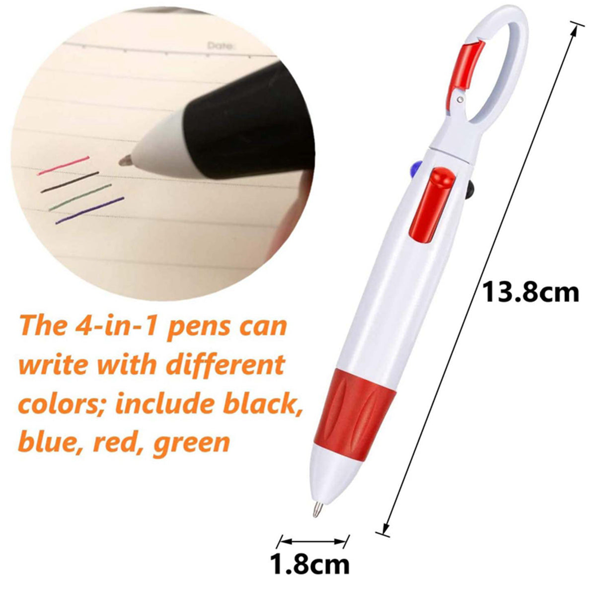 SUPSAS81 Ballpoint Pen with Buckle Keychain