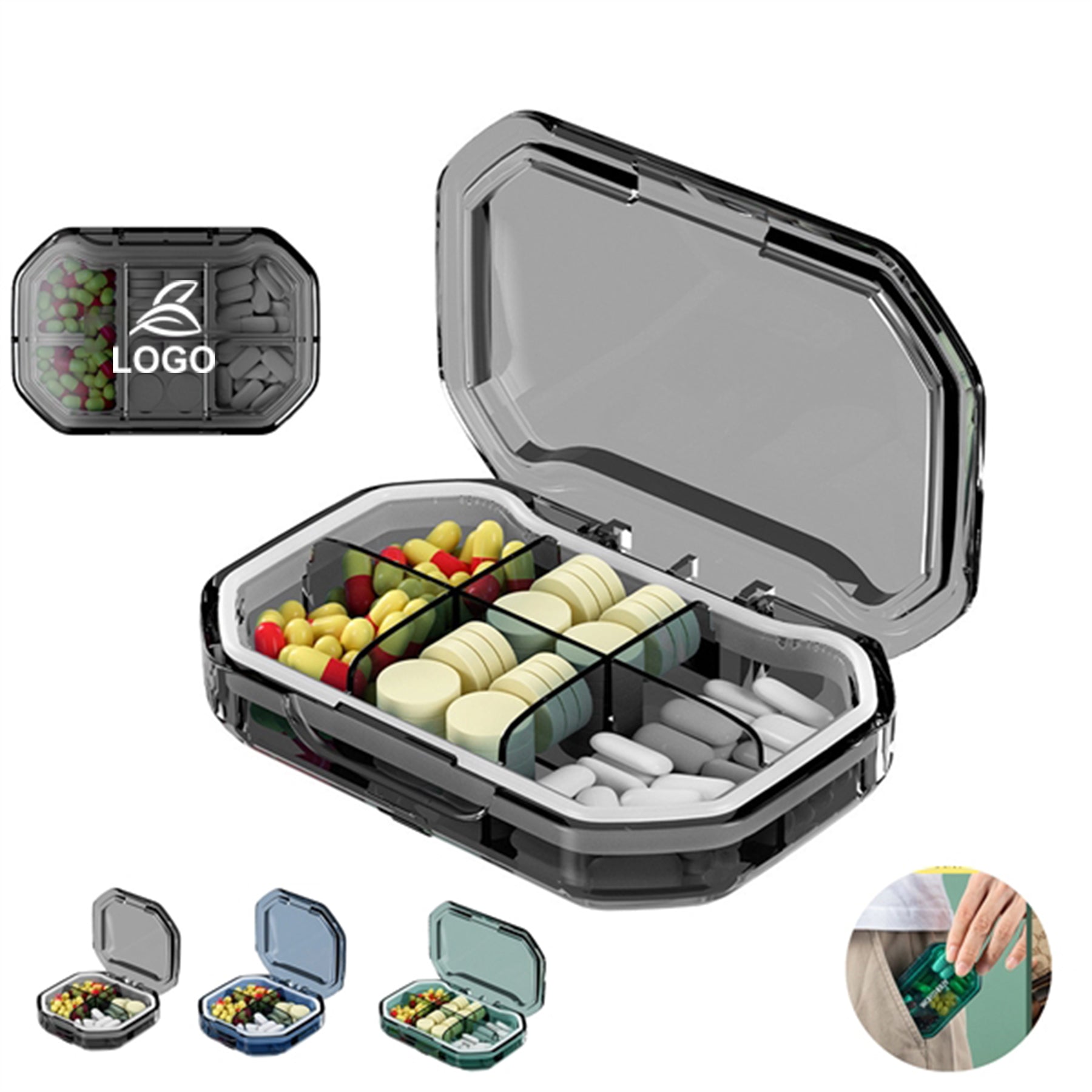 SUPSAW133 Daily Pill Organizer Box To Hold Vitamins Cod Liver Oil