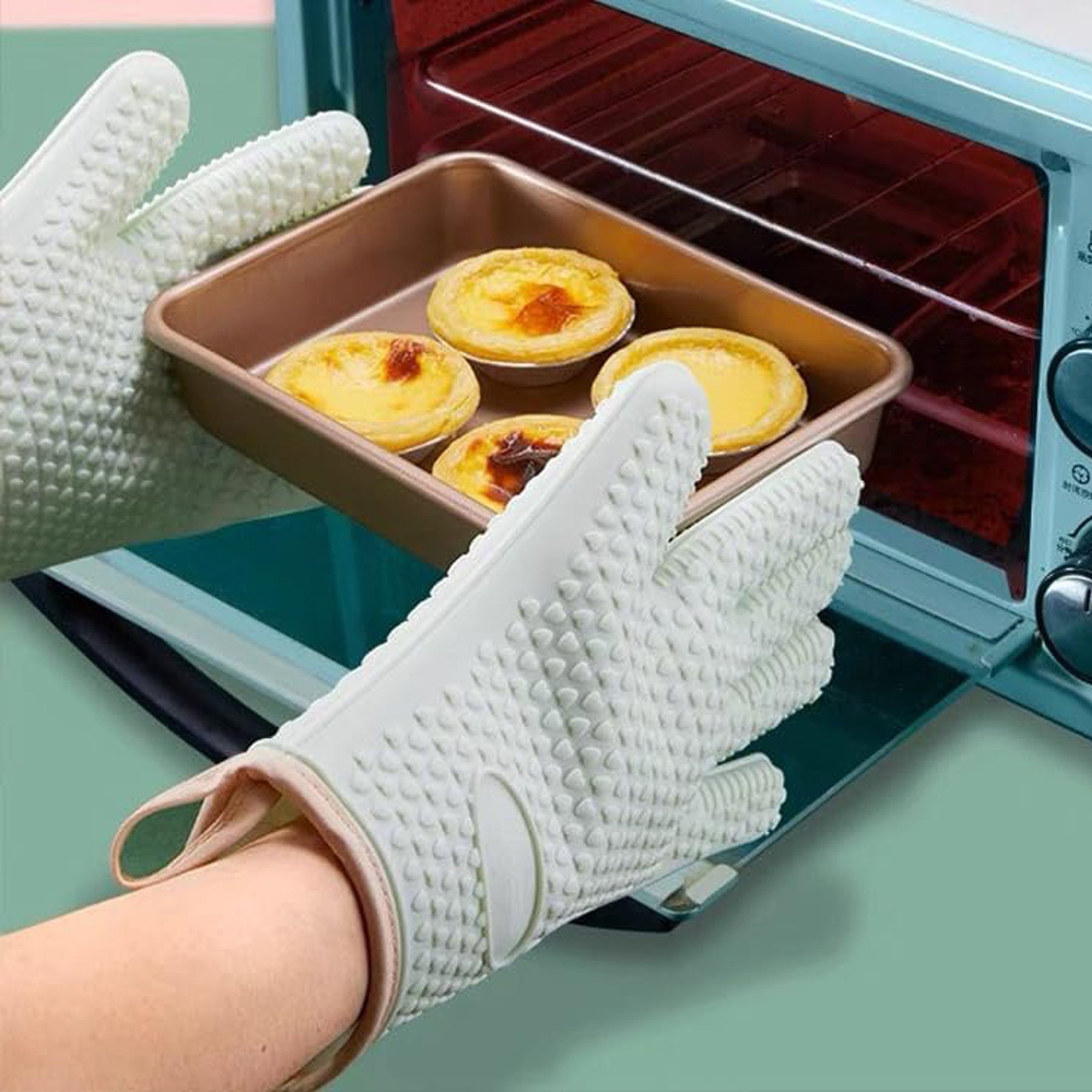SUPSAW21 Heat Resistant BBQ Smoker Grill Gloves