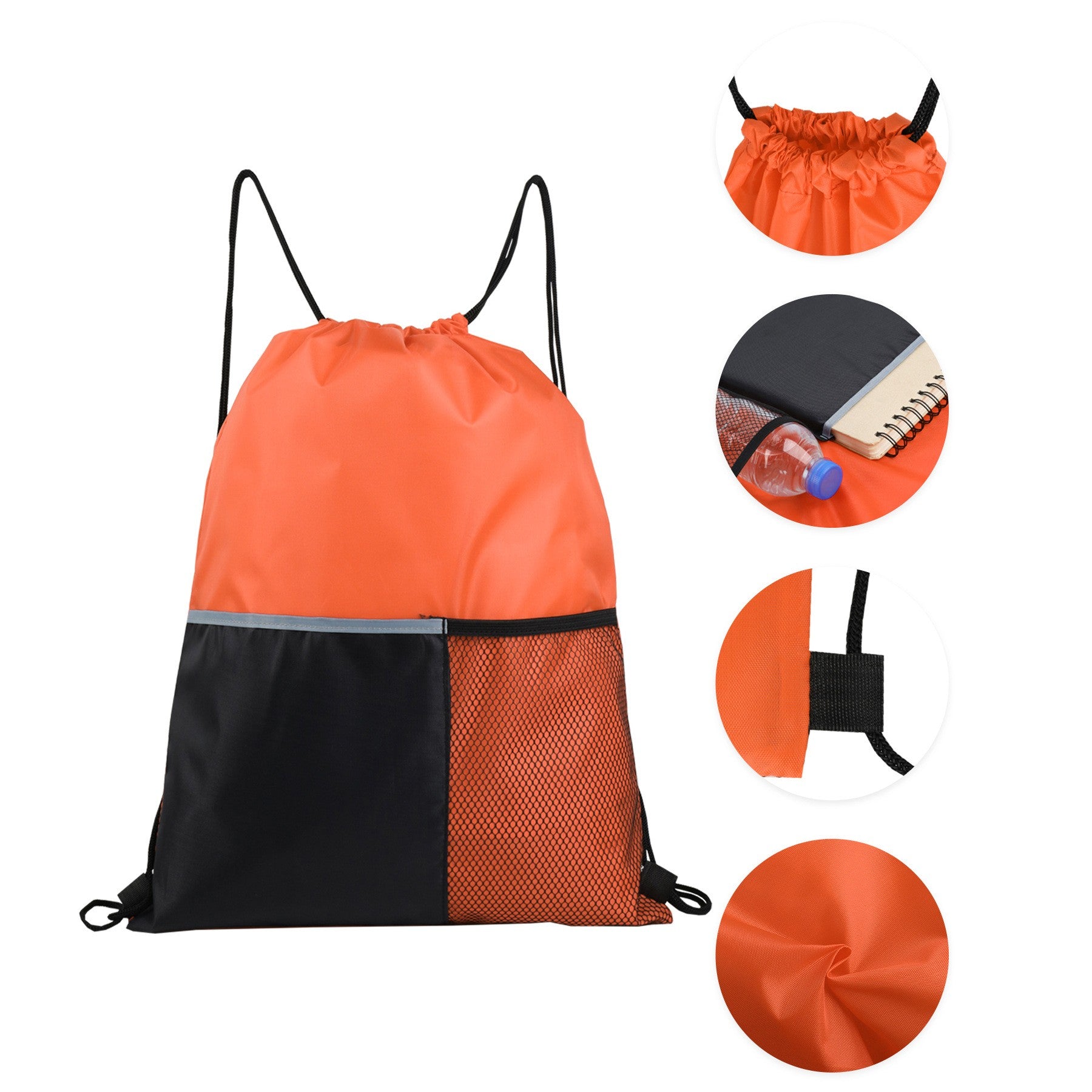 SUPSAW66 Drawstring Sports Bag With Front Pocket