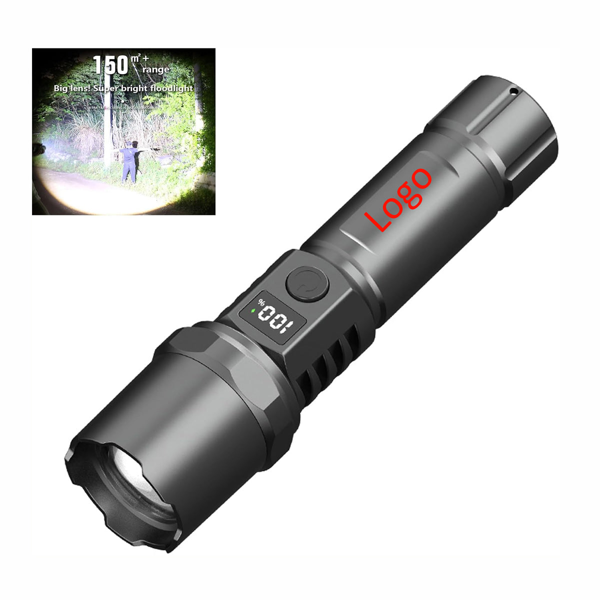 HUPSAZ12 Rechargeable 3 Lighting Modes & Waterproof Flashlight