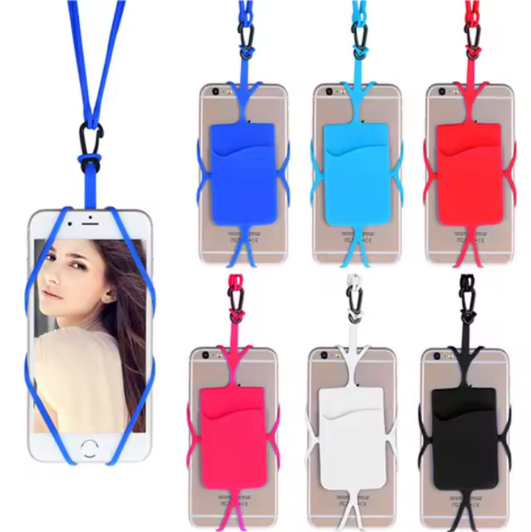 SUPSBL79 Silicone Lanyard With Phone Holder & Wallet