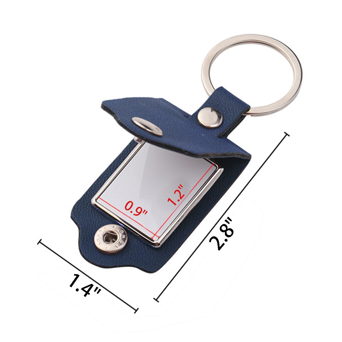 SUPSBY06 Blank leather case photo frame keychain, customizable LOGO