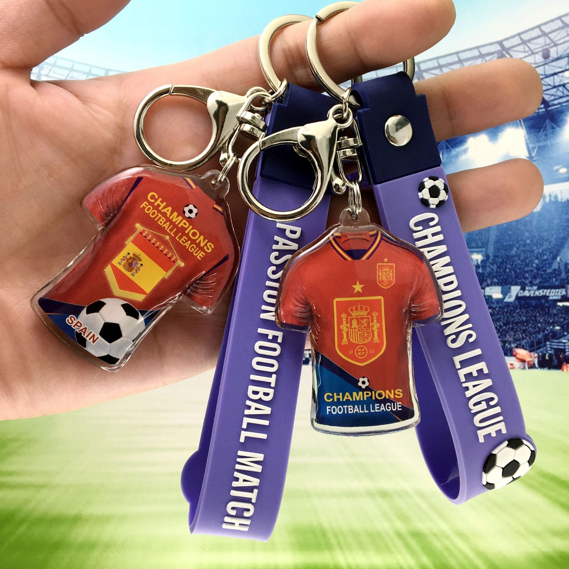 SUPSCW03 Soccer Miami KeyChain Ring Football Gift