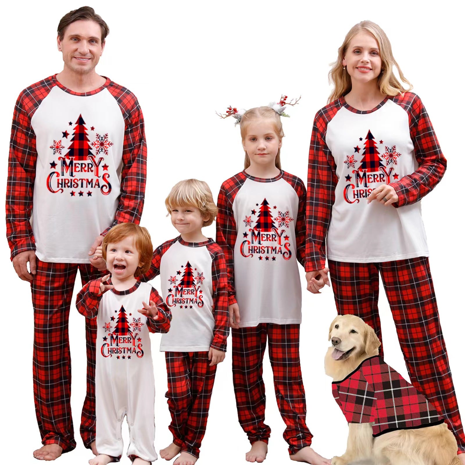 HUPSJC43 Holiday Christmas Pjs for Family