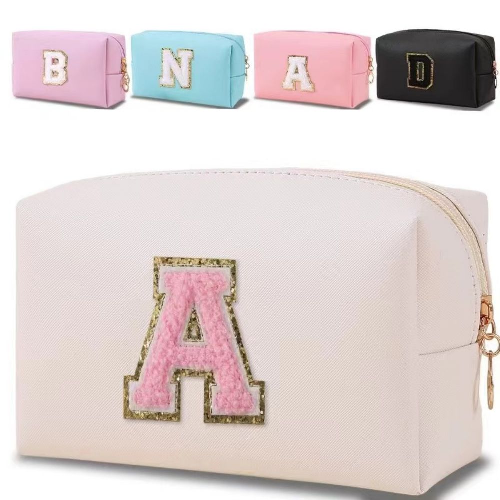 HUPSJC44 PU Leather Waterproof Travel Makeup Bag