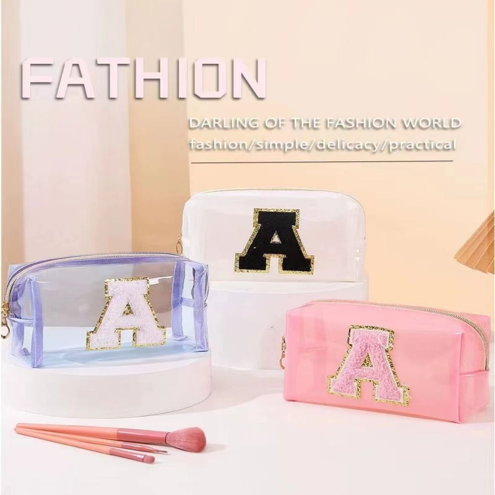 HUPSJC44 PU Leather Waterproof Travel Makeup Bag
