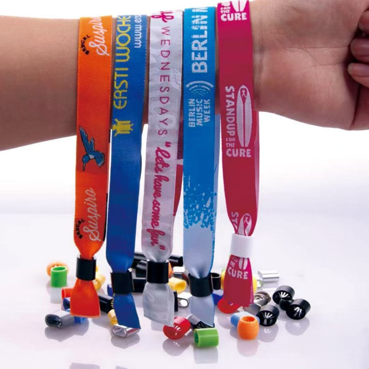 SUPSJC61 Adjustable Plastic Buckle For Recyclable RPET Wristband