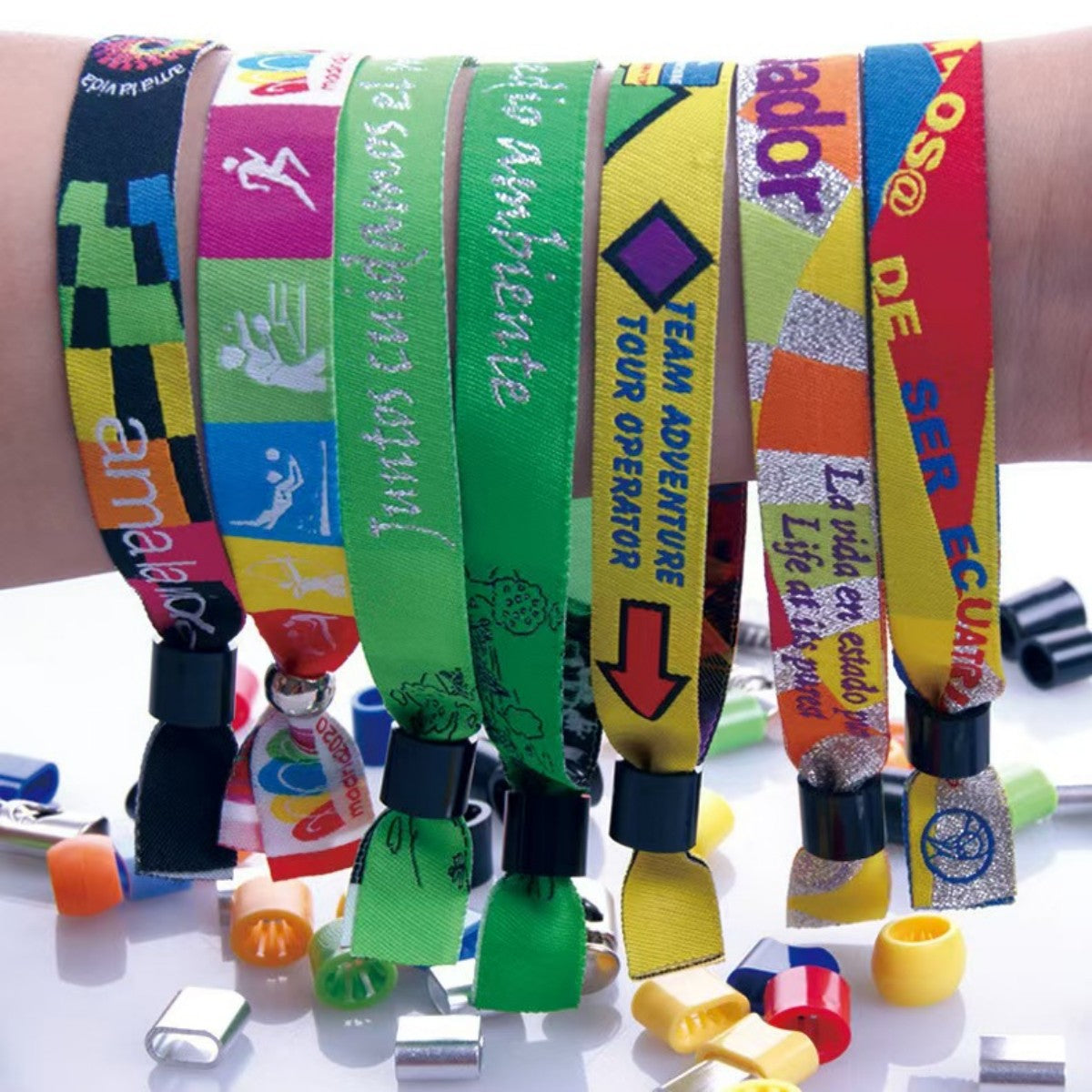 SUPSJC61 Adjustable Plastic Buckle For Recyclable RPET Wristband