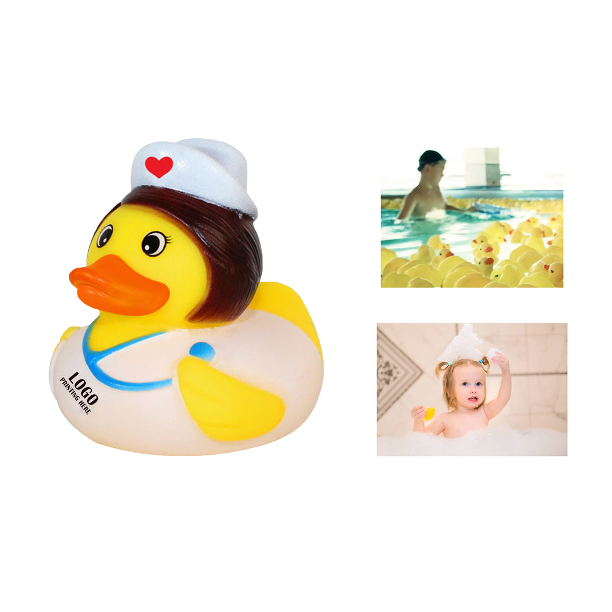 SUPSRC10 Nurse Duck Toy For Bathrrom Swimming Pool Toy