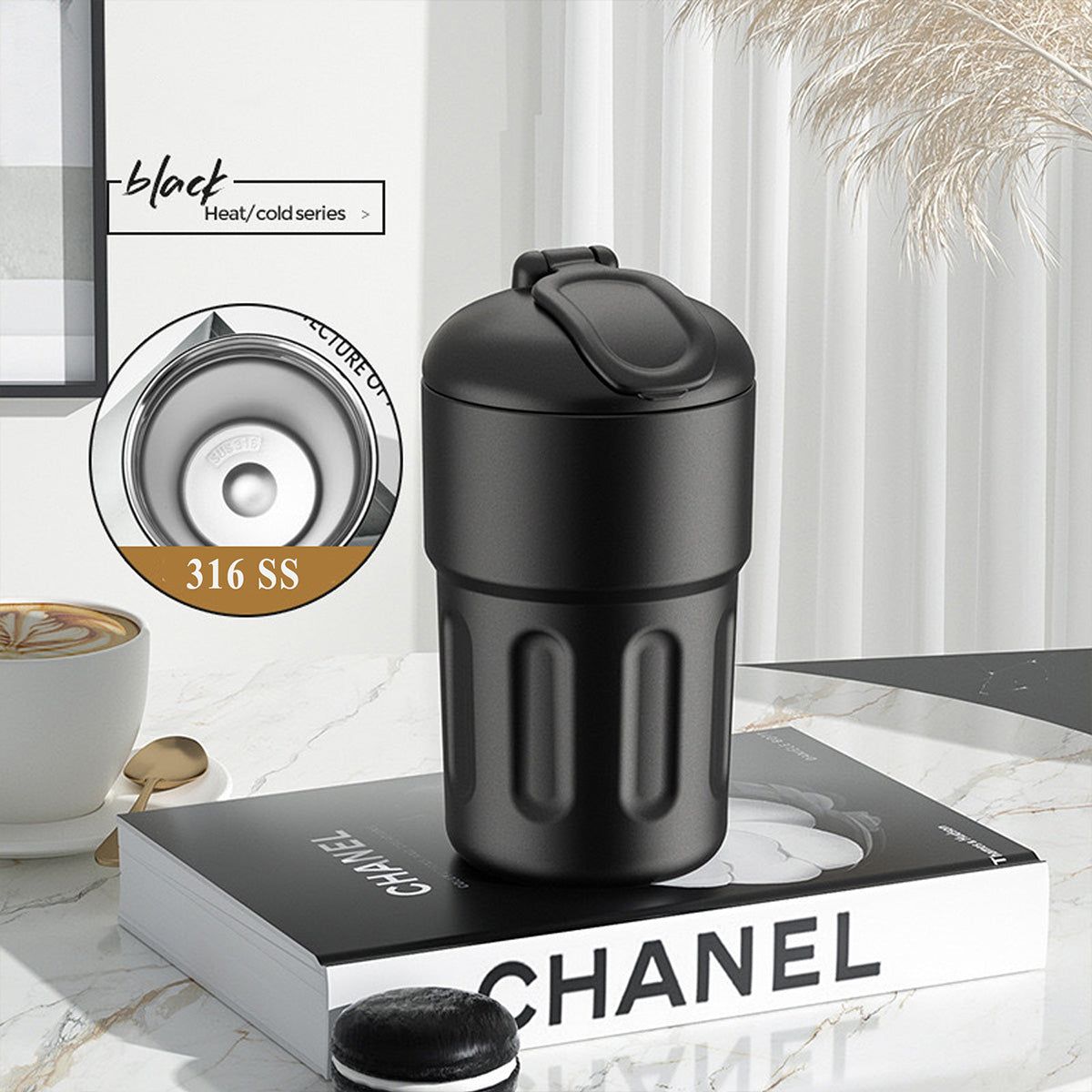 SUPSRC102 12.9 Oz. Lightweight Stainless Steel Roman Coffee Cup