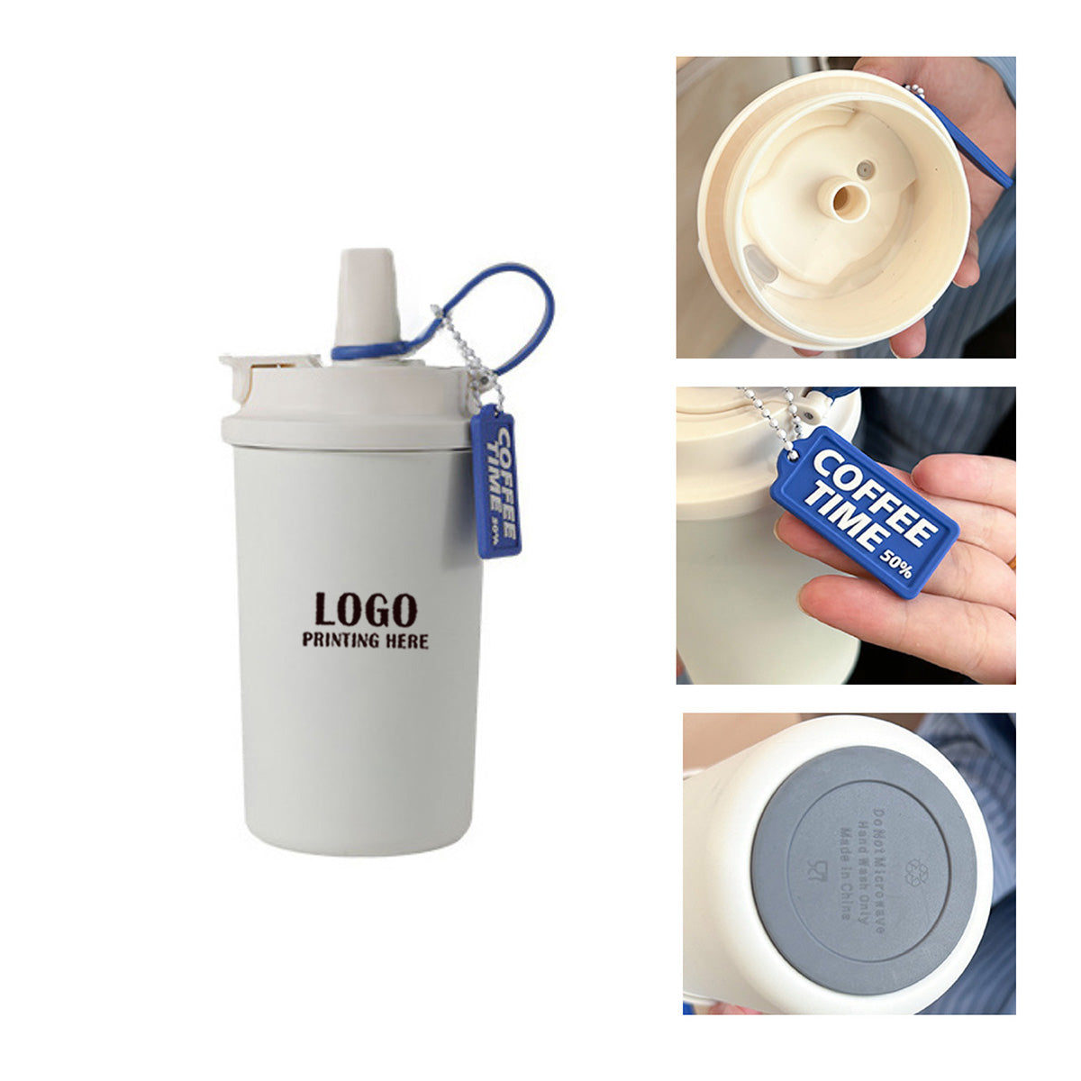 SUPSRC103 16 Oz. Portable Stainless Steel Walking Coffee Cup