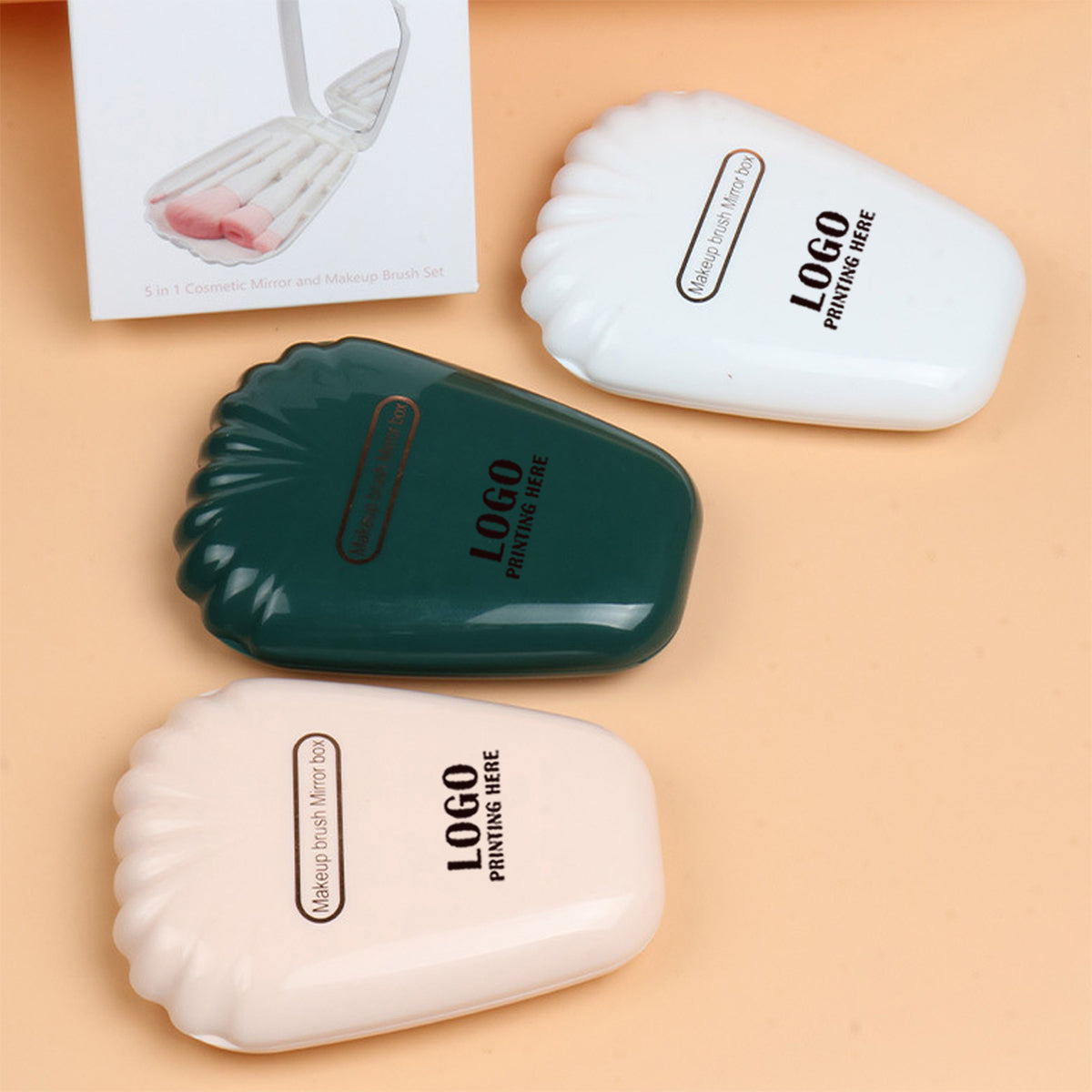 HUPSRC117 Portable Travel Shell Makeup Brush Set