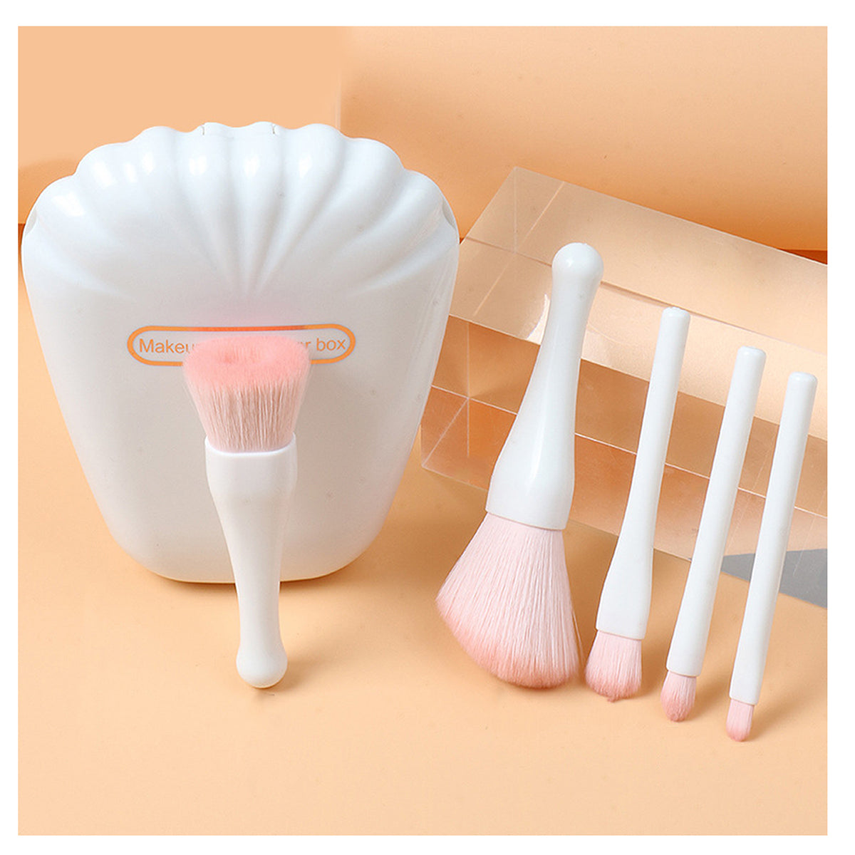 HUPSRC117 Portable Travel Shell Makeup Brush Set